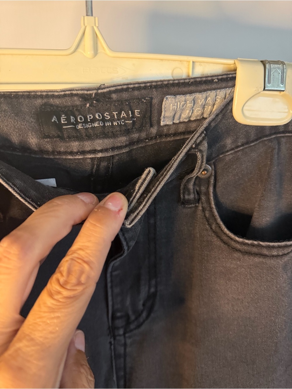 Aeropostale Skinny Jeans Womens 0 Charcoal Excellent High Waisted Jeggings - Picture 3 of 5